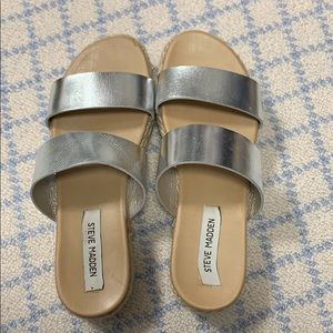 Steve Madden metallic platforms